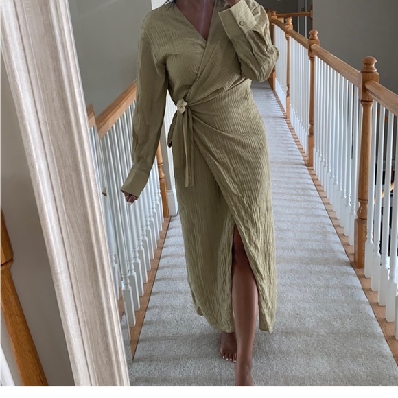 Zara textured wrap dress - Picture 7 of 7